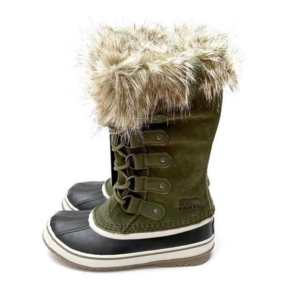 Sorel Joan of Arctic Nori Green Dark Stone Waterproof Winter Boots NEW - Picture 3 of 10